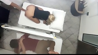 Beautiful Wife Gets Massaged And Fucked By The Masseuse In Front Of Her Cuckold Husband