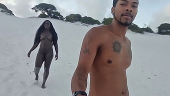 Black Cobra Emerges From Moist Sand And Breeds In Mulatto'S Ass In This Steamy Video