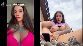 Amateur Tiktok Model Has A Solo Session On The Beach With A Dildo