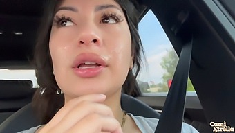 Amateur Latina Gives A Mind-Blowing Facial In Public