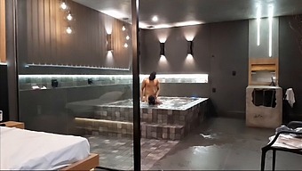 Amazing Intercourse In A Motel Bathroom Shower