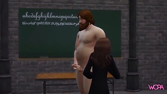 Hermione Discovers Hagrid In The Classroom And Becomes Aroused By His Manhood