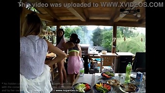 Outdoor Gathering With Panties-Optional Dress Code And Shaved Pussy Women