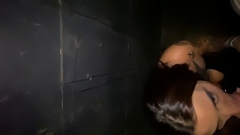 Secretly Recorded Video Of A Tattooed Wife Giving Oral Sex In A Club Restroom