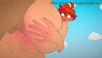 Animated Sex Scene Featuring A Gender-Changed Homeless Man In A Trash-Filled Setting