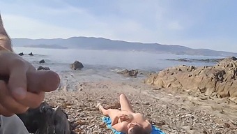 Cute Nudist Milf Gets A Deepthroat Facial From Exhibitionist On The Beach