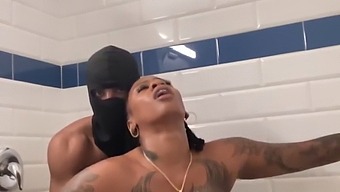 Interracial Shower Sex With A Black Teen And Her Fat Cock Lover
